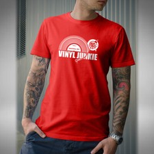 Vinyl Junkie T-Shirt Various Colours Record Crate Digger Sizes Small to 5XL