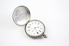 Antique Full Hunter Fusee 925 Silver Pocket Watch Key Wind SPARES/REPAIRS