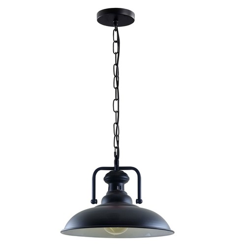 Black metal pendant light - metal,