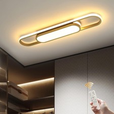 40W LED Dimmable Ceiling Lights with Remote Control Flush Mount 70cm Gold