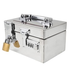 Stainless Steel Money Box Piggy Bank for Adults Unbreakable Metal Savings Bank