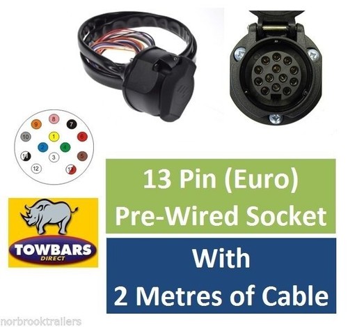 Pin euro socket pre wired - socket, 2