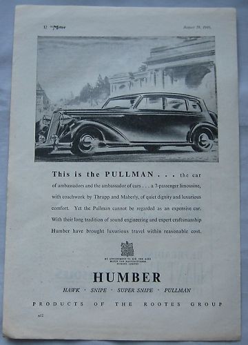 1946 humber pullman original - 1946,