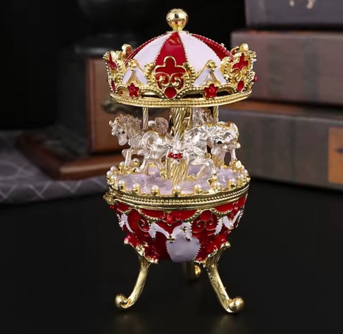 Vintage carousel jewelry - jewelry, box