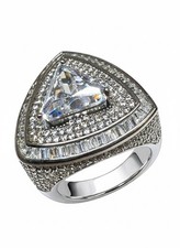 Sterling Silver Cz Iced Out