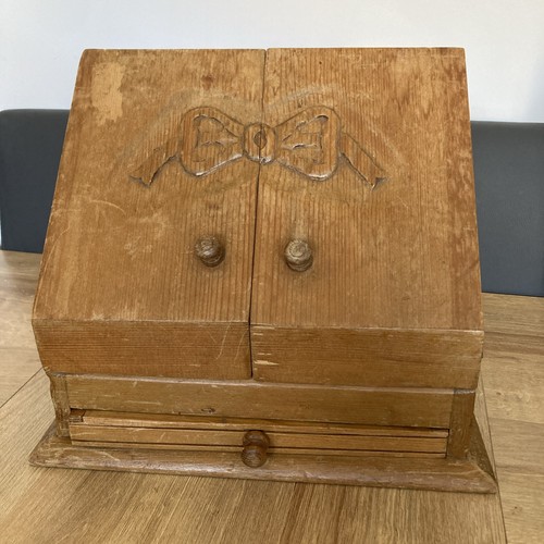 Wooden letter bureau desk - letter,