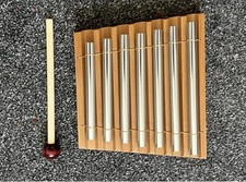 Seven Key Aura Chime indonesia carved wooden base music instrument