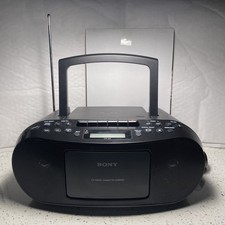 Sony CFD-S50 CD Player Cassette Recorder AM/FM Radio Portable Mini Boombox Black