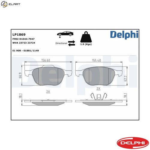 Brake pad set disc - brake,