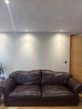 Large Brown Kudu Leather Sofa