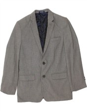 IZOD Boys 2 Button Blazer Jacket 15-16 Years Grey Polyester CR10