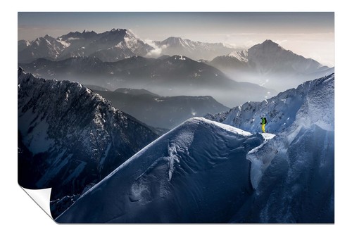 Skiing over steep snowy - skiing,