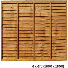 Lap Panel Fencing Overlap Treated 6x6 FAST DELIVERY