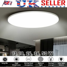 12~50W LED Ceiling Round Down Light Surface Mount LED Panel Kitchen Bathroom UK