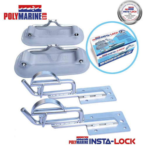Extended snap davits - extended, swim