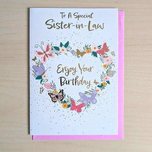 Sister law birthday card - card,
