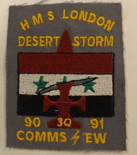 MILITARY CLOTH BADGE HMS