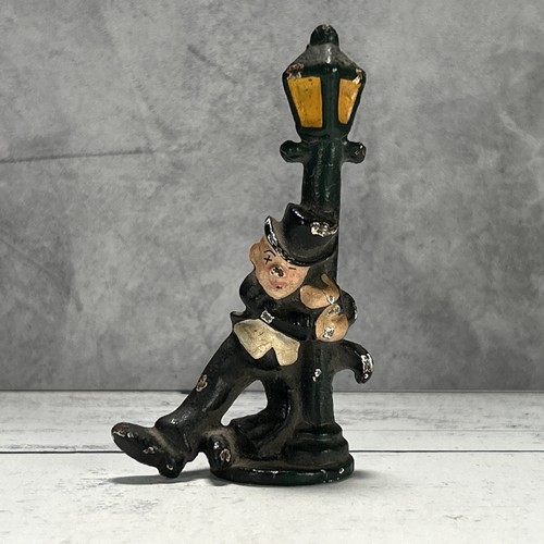 Vintage cast iron drunk man - iron,