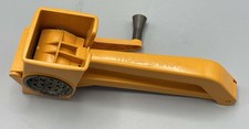 Vintage Mouli Grater - Hand Held Rotary Orange Plastic One Drum Made In France