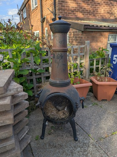 Cast iron chiminea - chiminea, garden