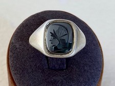 Vintage Silver Intaglio Signet