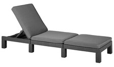 Keter Daytona Rattan Effect Sun Lounger - Graphite