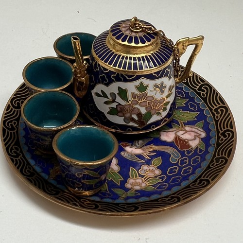 Miniature cloisonne enamel vtg - miniature,
