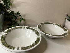 2 X  Steelite Retro Rimmed Soup/ Cereal Bowls 6” Diameter