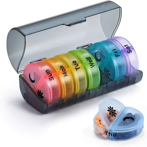 Pill organizer times day - pill, a