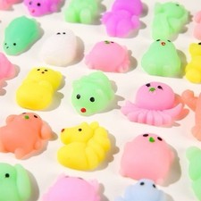 30pcs Kawaii Animal Squishy Toy Set- Stress Relief, Soft Squeeze, Cute Design