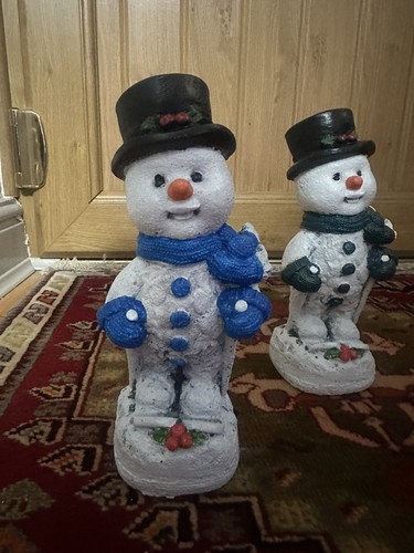 Concrete snowman statue - snowman,