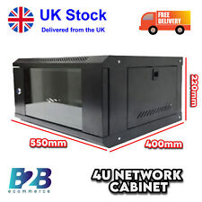 4U Network Data Cabinet - Wall Mountable Server Rack - Free Delivery-Flat Packed