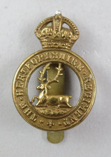 Military K/C Cap Badge The Hertfordshire Regiment British Army TA