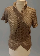 Noa Noa Women's Taupe Crochet