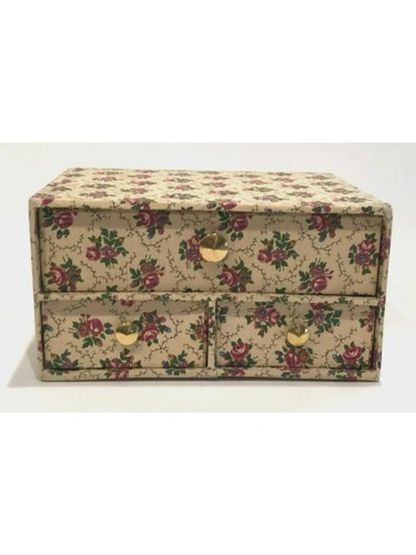 Vintage floral fabric covered