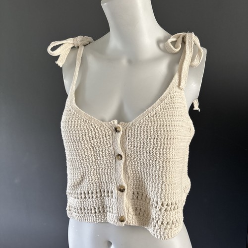 Zara cream crochet - zara,