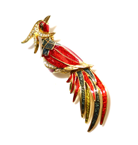 Vintage ciro gold plated - vintage, red