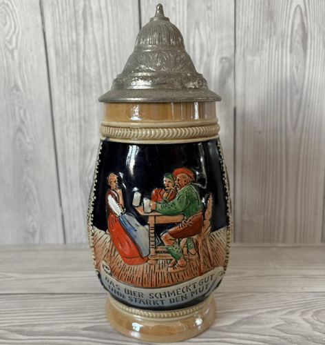 German beer stein pewter lid - beer,