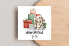 Personalised Bunny Rabbit Christmas Card