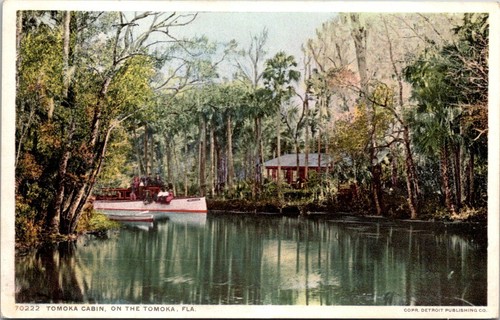 Vintage postcard cabin - vintage,