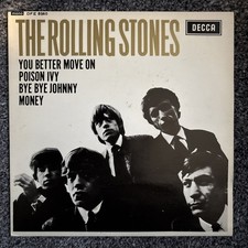 THE ROLLING STONES The Rolling Stones Decca DFE 8560 Flipback German RE Issue 