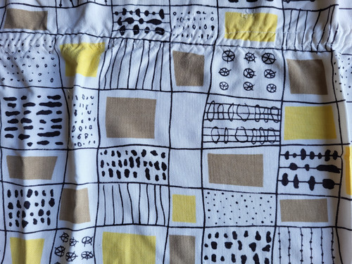 Retro fabric curtain panel - fabric,