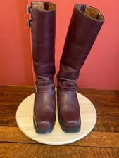 Engineer biker tall burgundy