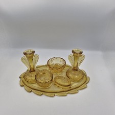 Vintage Bagley Amber Glass