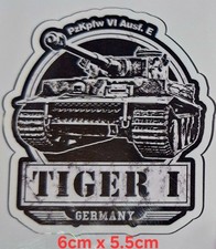 Tiger Tank 1 Germany Decal Sticker motorcycle car laptop 6 x 5.5 cm ww2 german