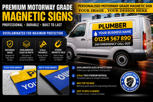 Magnetic signs for - signs, vans