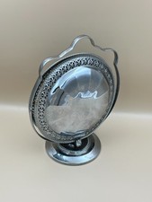 Two Tier Vintage Silver Plated Folding Cake Stand.