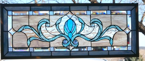 Stained glass transom - stained,