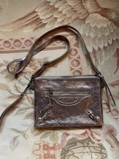 Borse In Pelle Italian Leather Crossbody Bag – Bronze Metallic – New & Unused