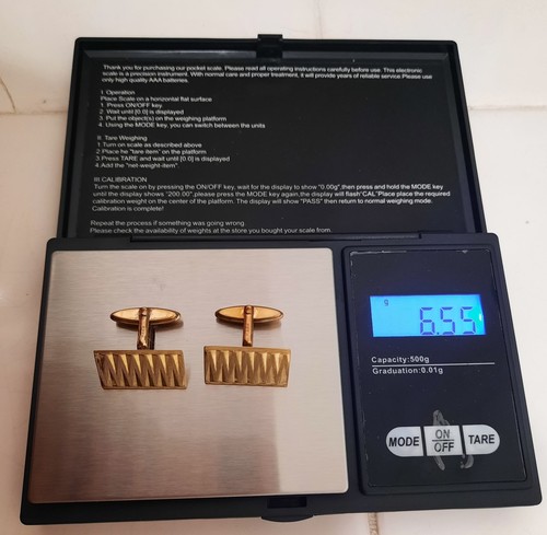 9ct gold cufflinks - ,